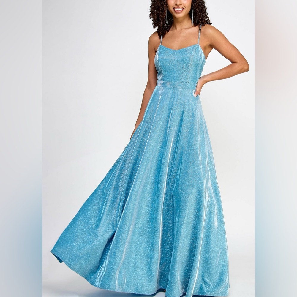👗 NWT! Cinderella Inspired Blue Shimmer Ball Gown